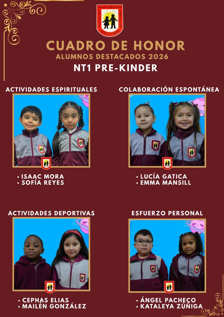 Cuadro de Honor Académico del Primer Semestre